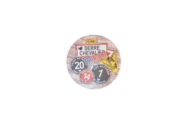 Rond de piste 20cm Multistickers bois Hiver